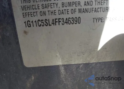 2015 Chevrolet Malibu 1Lt из США, поврежденный, VIN 1G11C5SL4FF346390